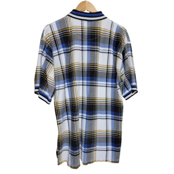 Siegfried Plaid Blue & Yellow Polo Shirt - Medium - Picture 2 of 5